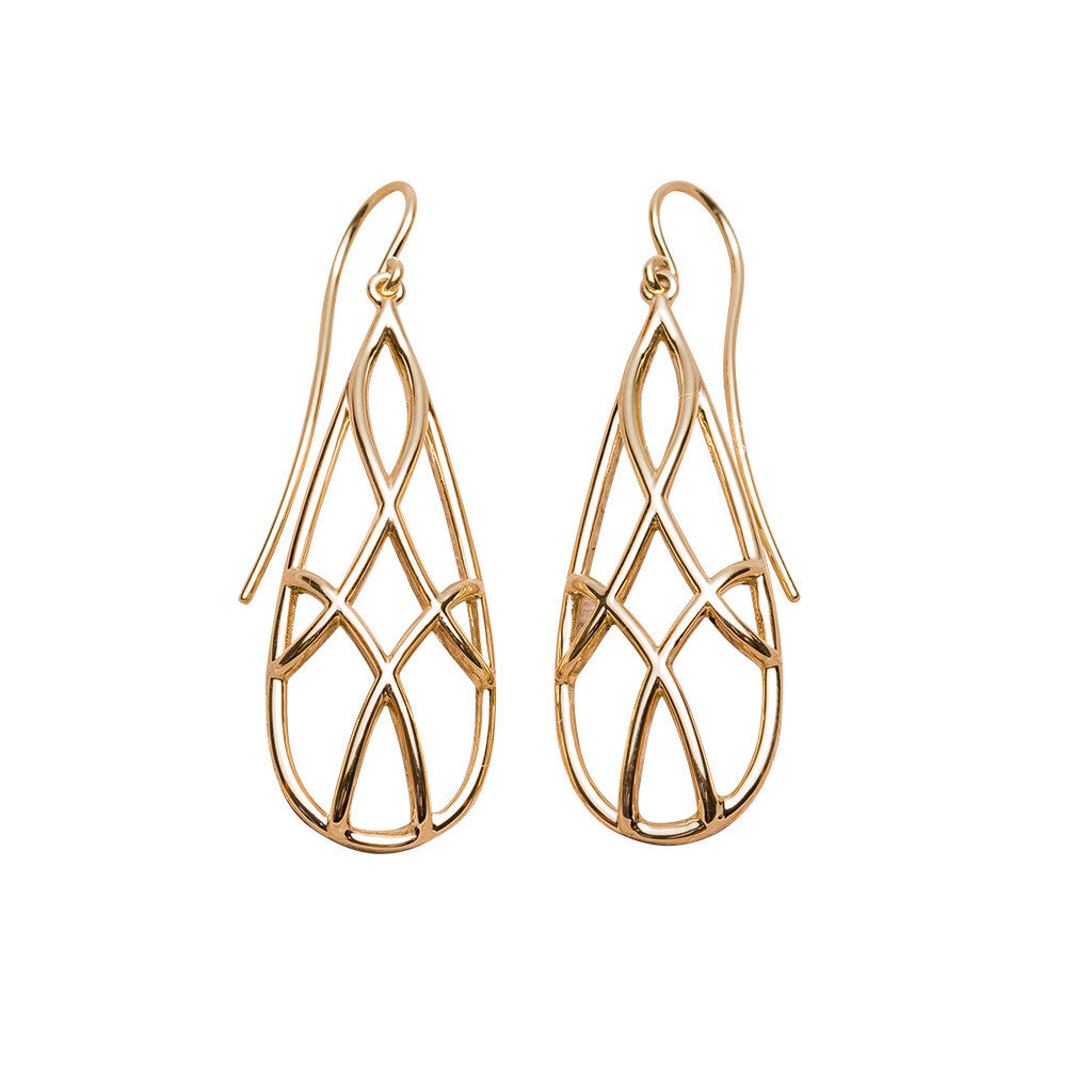 JAN LOGAN 9CT TRELLIS EARRINGS